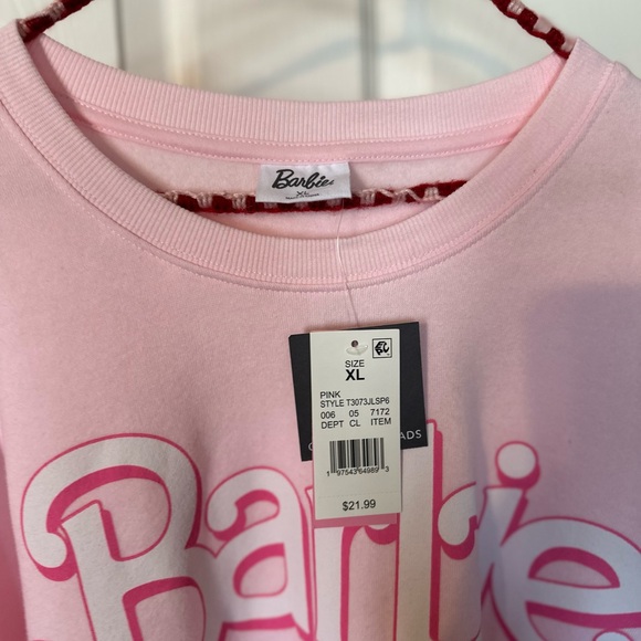 Pink Barbie Sweatshirt, NWT, size XL - Picture 3 of 4